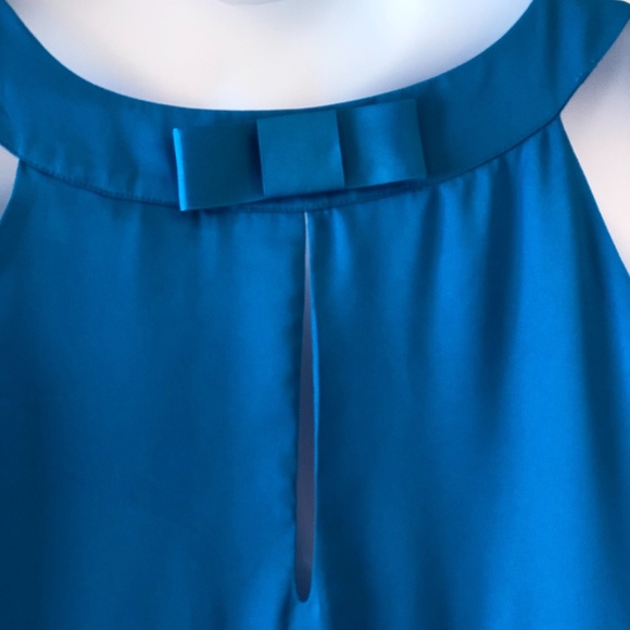 Pretty Peacock Blue Shift Dress Size: 12 H&M - Picture 6 of 10